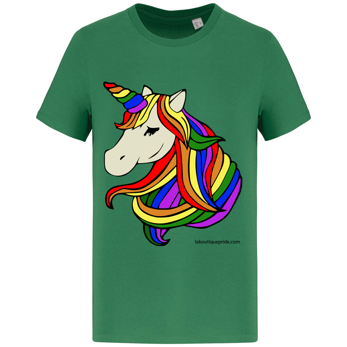 T-shirt manches courtes licorne arc-en-ciel