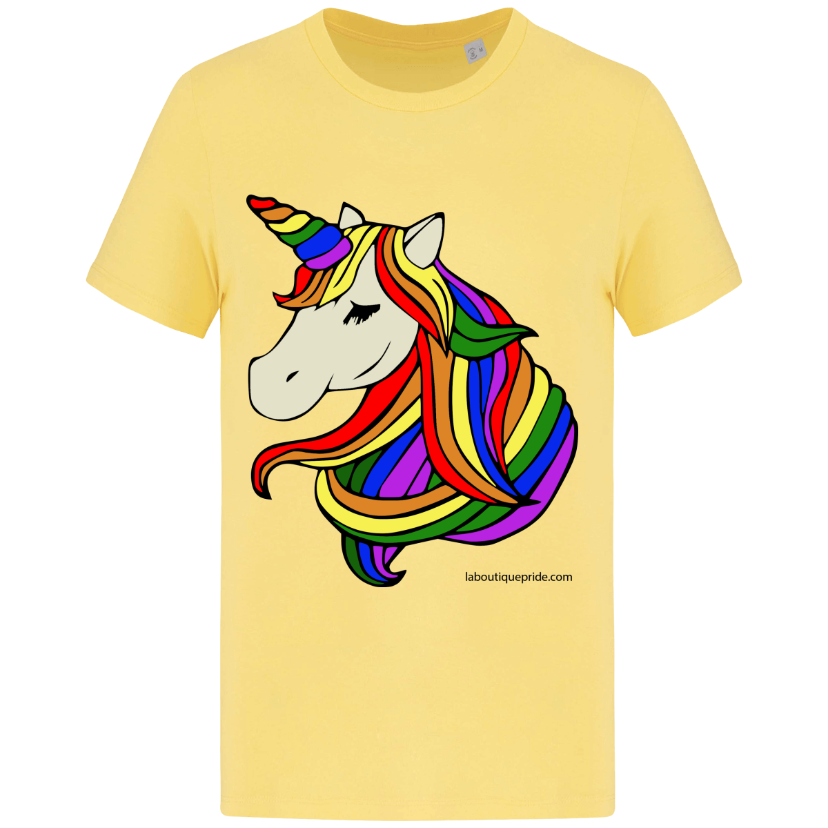 T-shirt manches courtes licorne arc-en-ciel