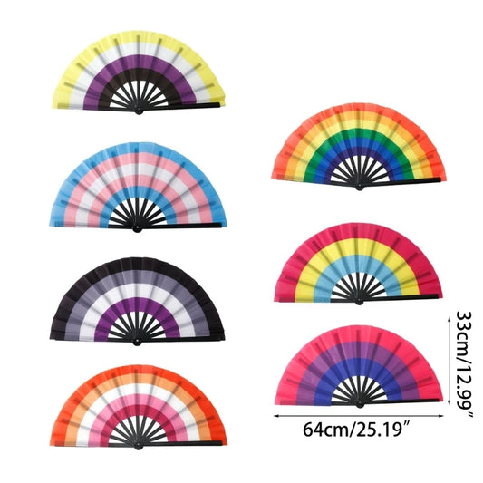 Eventail GEANT à tes couleurs 64cm